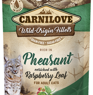 Cat Pouches Pheasant enriched with Raspberry Leaf