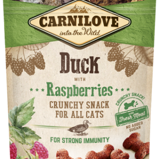 Cat Snack Crunchy Duck with Raspberries